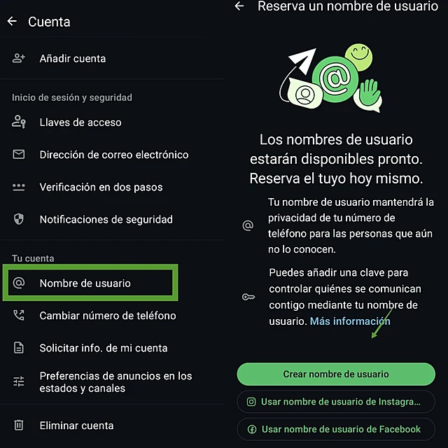 nombre de usuario