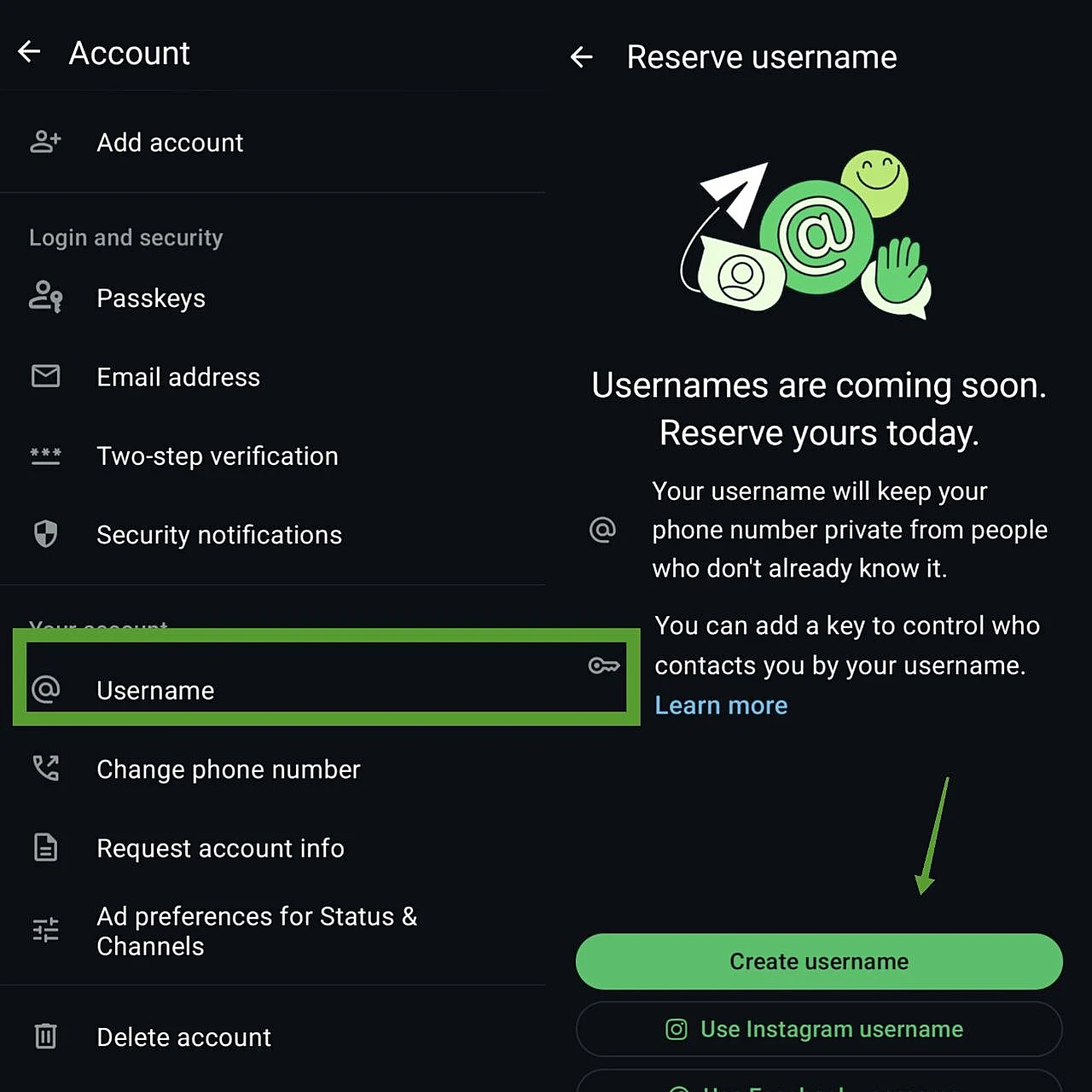 WhatsApp Username